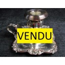 Candle in hand silver metal 