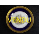 Soup plate decoration blue Limoges porcelain oven 