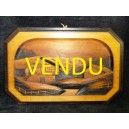 Tableau en bois sculpt&eacute; sign&eacute; Cl&eacute;al