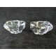 Paire de salerons en cristal de Daum