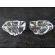Paire de salerons en cristal de Daum