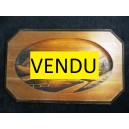 Tableau en bois sculpt&eacute; sign&eacute; Cl&eacute;al
