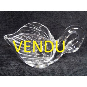 Saucière en verre moulé en forme de cygne