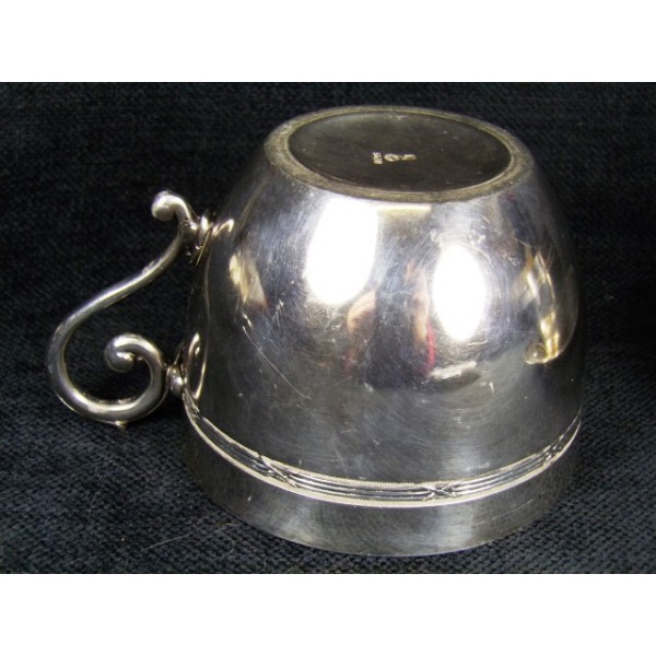 Paire De Tasses Anciennes En Métal Argenté - Occasion - Style Vintage Français
