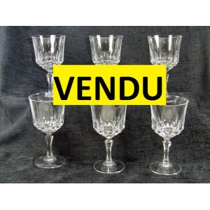 Verres cristal d'arques mod&egrave;le St Germain N&deg;3