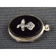 Pendentif reliquaire en argent et onyx