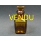 Flacon ancien en verre brun
