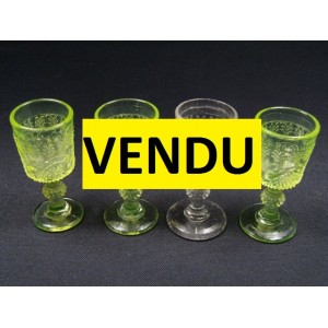 Set of 4 wine glasses to old liquor ouraline