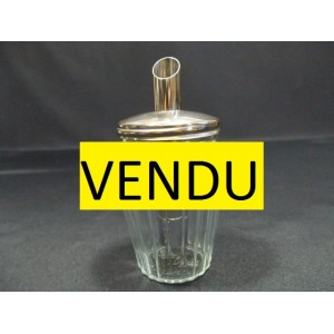Sucrier de bistrot en verre et inox
