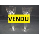 Pair of glass bulb vases