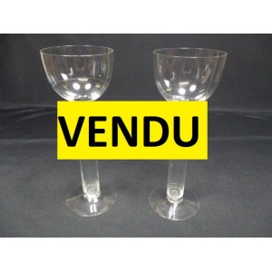 Pair of glass bulb vases