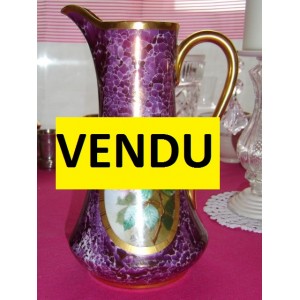 Ewer vase Limoges porcelain beginning Xxth