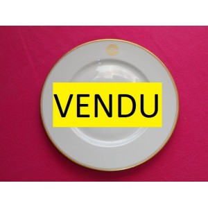 Assiette du Paquebot Normandie en porcelaine de Limoges 