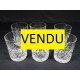 Series of 5 glasses Whisky cut crystal
