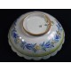 Hollow ancient earthenware plate signed HB (Quimper)