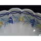 Hollow ancient earthenware plate signed HB (Quimper)