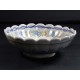 Hollow ancient earthenware plate signed HB (Quimper)