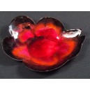 Empty-pocket cup signed Limoges enamels R.RESTOUEIX