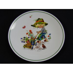 Assiette de décoration en porcelaine 