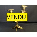 Candelabra / candlestick two branches brass