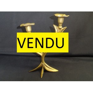 Candelabra / candlestick two branches brass