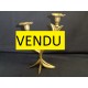 Candelabra / candlestick two branches brass