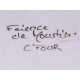 assiette bleu moustiers c fours