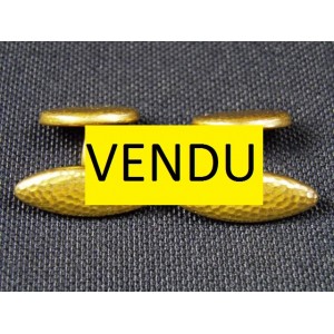 Pair of gold plated cufflink