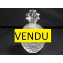 Sucrier ou confiturier de table en verre moul&eacute;