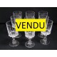 Série de 9 verres à vin cristal d'Arques modèle Louvre