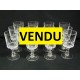 12 white wine glasses service or mulled wine Crystal d'Arques Louvre model