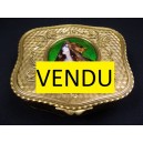 Gold metal jewelry box Art Nouveau