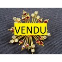 Broche en forme de fleur stylis&eacute;e vintage