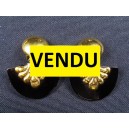 Pair of style clip art deco earrings