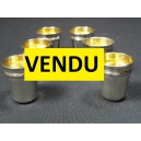 6 glasses sterling silver liquor