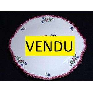 Plat &agrave; g&acirc;teau en Gien mod&egrave;le Lorraine