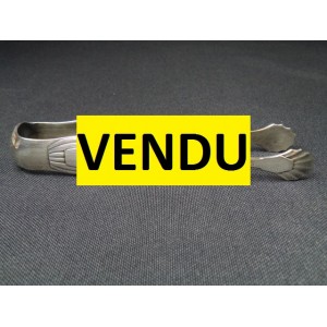 Metal silver sugar tongs art deco