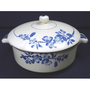 Soupi&egrave;re en fa&iuml;ence art d&eacute;co