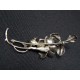 Broche art nouveau en argent 