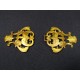 Boucles de ceinture anciennes en métal doré