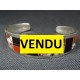 Bracelet Navajo Manygoats en argent et pierres dures