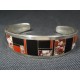 Bracelet Navajo Manygoats en argent et pierres dures