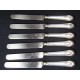 Set of 6 round table knives stuffed money