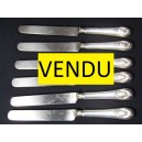 Set of 6 round table knives stuffed money