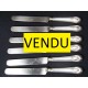 Série de 6 couteaux de table manche en argent fourré