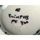 Earthenware round box signed HB Quimper