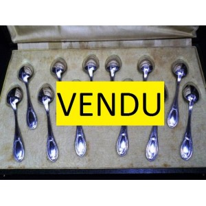 Box of 12 silver-plated teaspoons