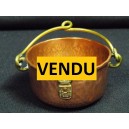 Small hammered copper pot