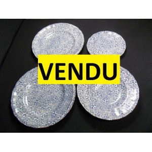 Set of 4 plates English earthenware Kensington