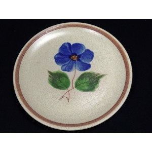 Assiette en gr&egrave;s Orchi&egrave;s moulin des Loups